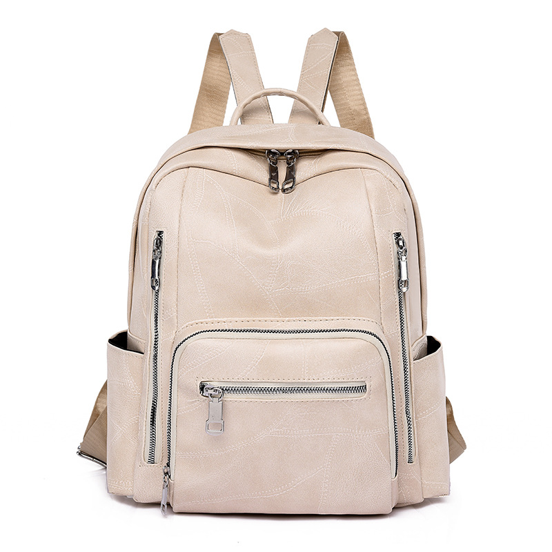 Leather Work Womens Backpack - Kadın Modası PU Deri Sırt Çantası