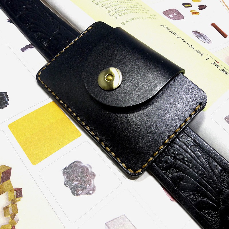 Leatherwork Belt - Blongk Ultra ince bel çantası hakiki