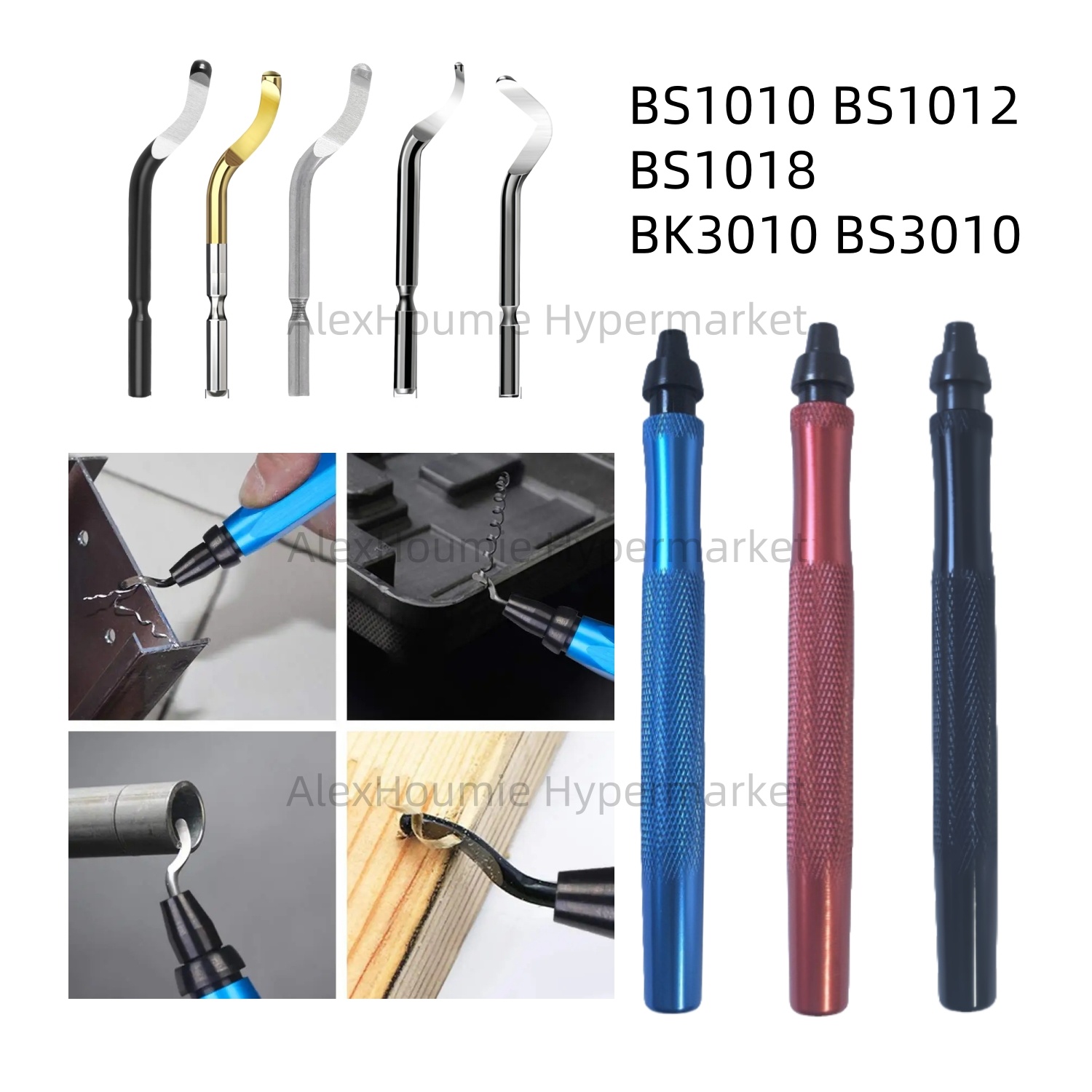 Swivel Knife Tool - BS1010 Bıçaklı Metal Saplı Çapak Alma