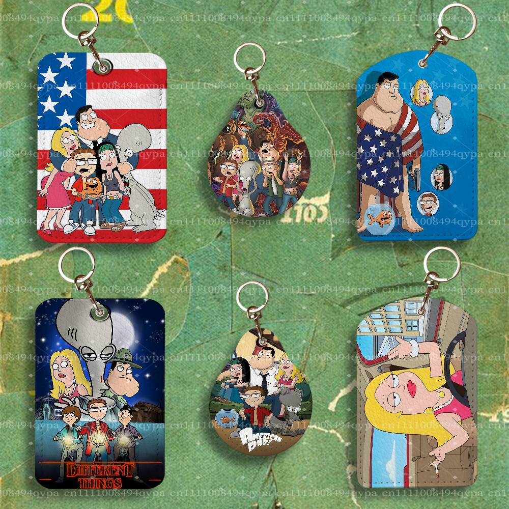 Leatherwork Keychain - A-American Dad Cartoon Roger Anahtarlık Kartlık