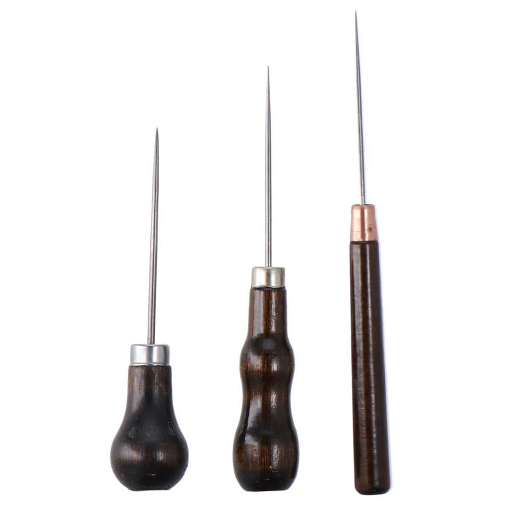 3 adet ahşap saplı çizik Awl a - Leatherworking Equipment incelemesi ve fiyatı