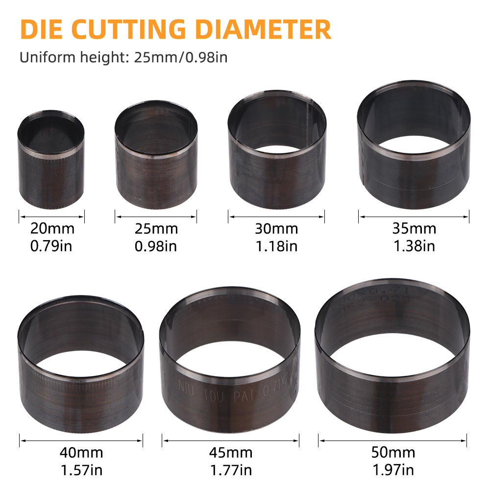 7 adet/takım Deri Yuvarlak Del - Leatherwork Rings incelemesi ve fiyatı