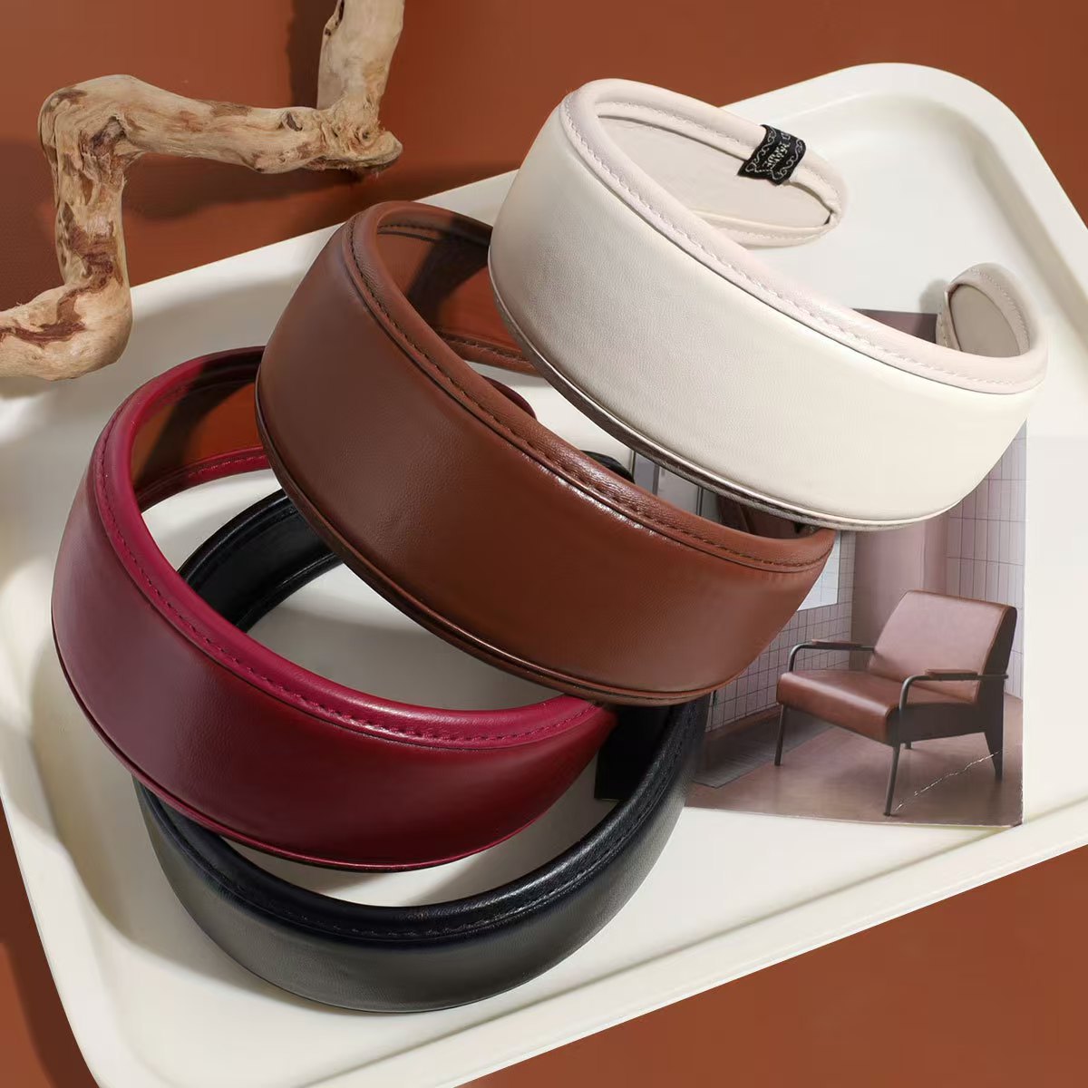 Kadınlar için Retro Deri Saç B - Leatherwork Rings incelemesi ve fiyatı