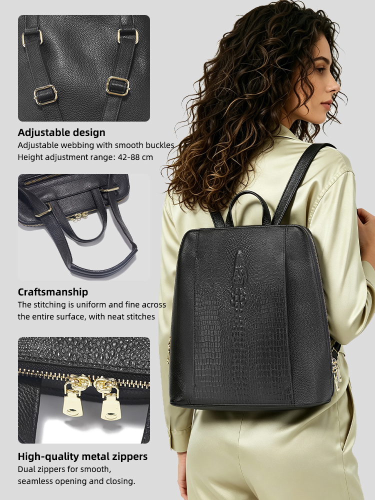 Zency Kadın Timsah Derisi Sırt - Leather Work Bag Laptop incelemesi ve fiyatı