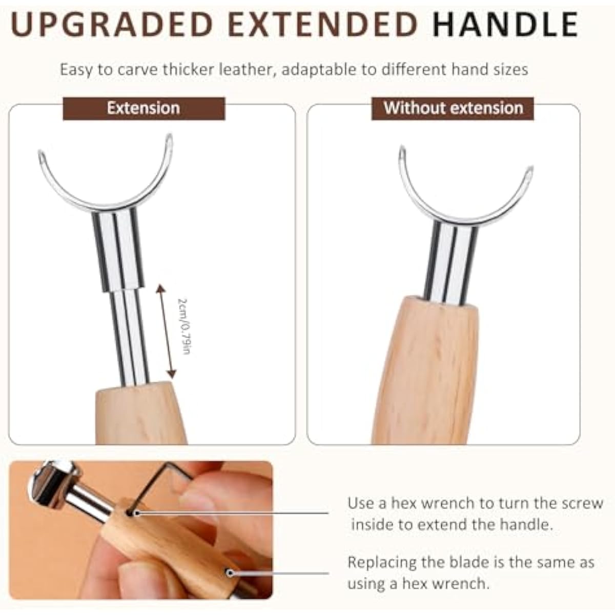 Deri Döner Bıçak, 3 Adet Değiş - Swivel Knife Tool incelemesi ve fiyatı